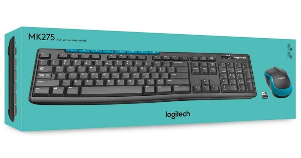 Logitech MK275 Wireless Combo – Keyboard & Mouse Set | 2.4GHz Wireless | Long Battery Life | Spill-Resistant