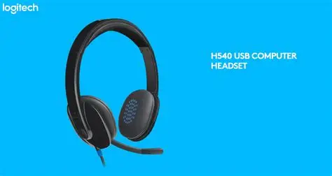 Logitech H540 USB Headset – Stereo Sound | Noise-Cancelling Mic | In-Line Controls | Plug-and-Play USB
