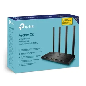 Tplink Archer C6, AC1200 Wireless MU-MIMO Gigabit Router
