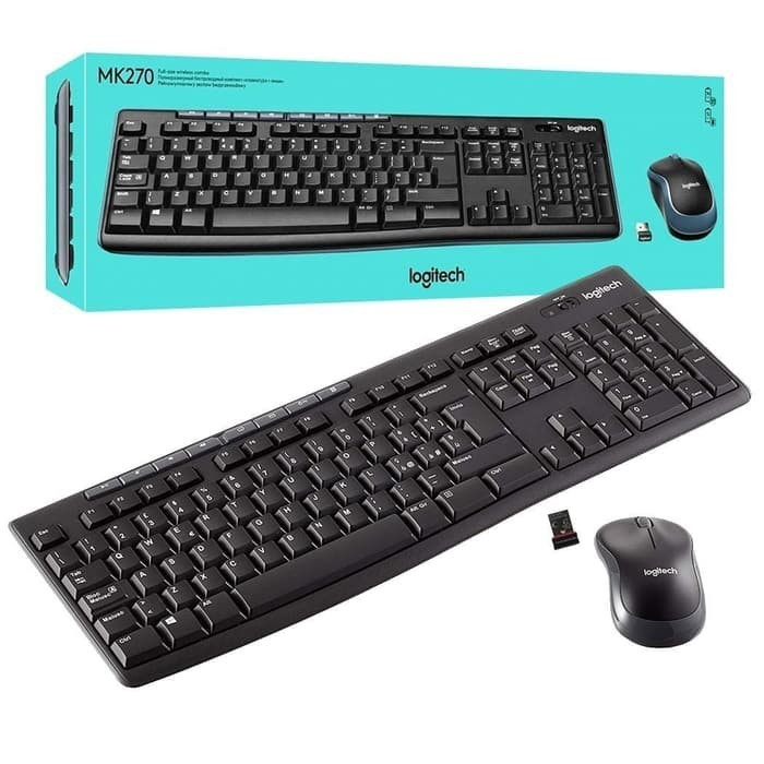 Logitech MK270R Wireless Combo – Keyboard & Mouse Set | 2.4GHz Wireless | Long Battery Life | Spill-Resistant