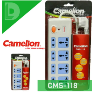 Cms-118 3M Cable, 8Way Power Strip, High Class Mobile Socket Camelion
