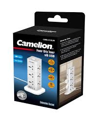 Cms-3K2Uc 3Way Power Strip, Camelion