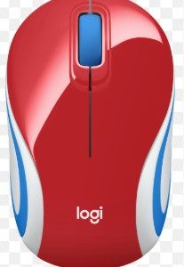 M187 Red Wrls Mini Mouse Logitech, 1 Year Warranty