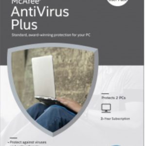 Mcafee Antivirus, Plus 2 User, 1 Year
