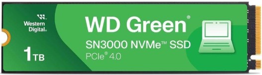 Wd Green Sn3000 Nvme 1Tb, Pcie 4.0, 1 Year Warranty