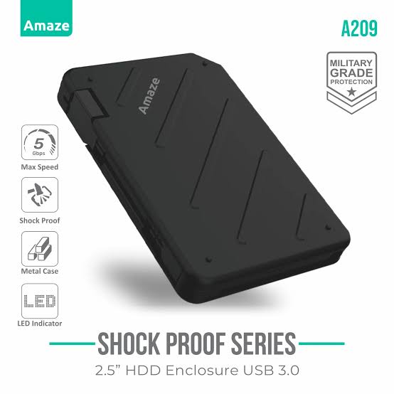 Amaze A209, 2.5 Hdd Case Shockproof