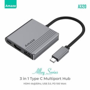 Amaze A320 Type C Multi Adapter, Pd100W, Hdmi, Usb3.0