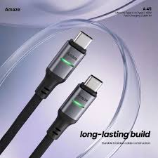 Amaze A46 100W, USB-C, Braided Fast Charging Data Cable, 1Meter