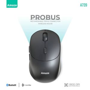 Amaze A720 Probus Rechargeable Triple Connection Wireless Mouse