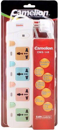 CMS-148, 5M Cable, 4Way Power Strip, Camelion