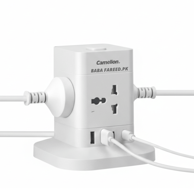 CMS-304UN-CBH Power Strip Tower X8 Usba X2 USB C X2 Camelion