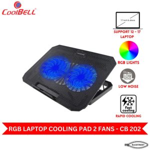 Coolbell CB202 Laptop Cooler, Double Fan