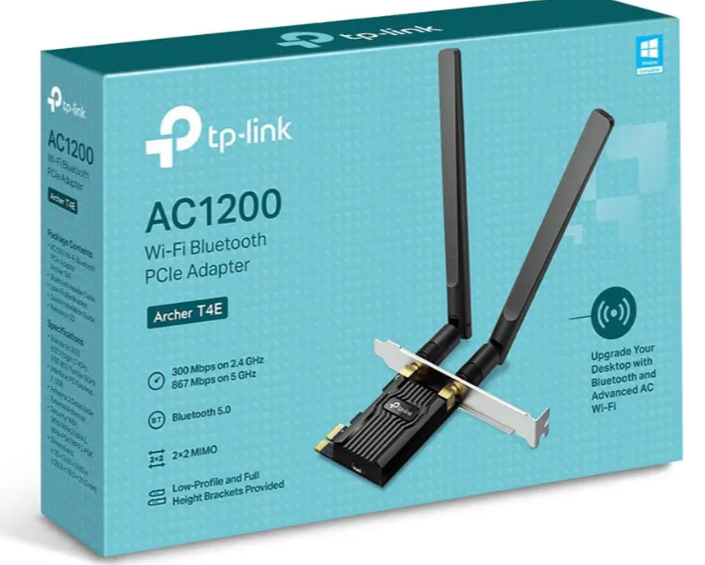 Archer T4E, AC1200, Mimo Wi-Fi, Bluetooth Pcie Adapter
