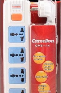CMS-114 3M Cable, 4Way Power Strip, High Class Mobile Socket Camelion