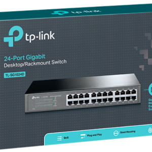 Tlsg1024D 24Port Gigabit Desktop Rackmount Switch, Tplink