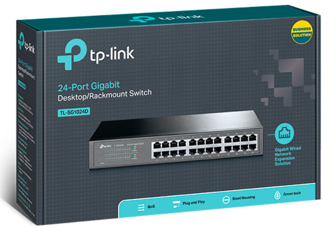 Tlsg1024D 24Port Gigabit Desktop Rackmount Switch, Tplink
